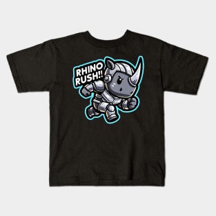 Rhino Rush: Charge into Adventure Kids T-Shirt